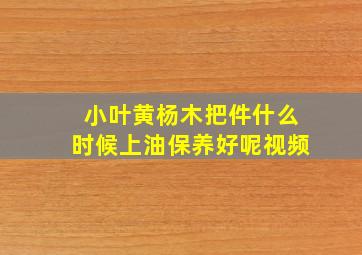 小叶黄杨木把件什么时候上油保养好呢视频