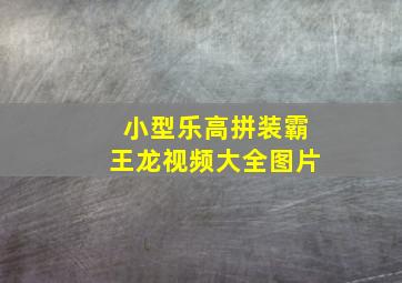 小型乐高拼装霸王龙视频大全图片