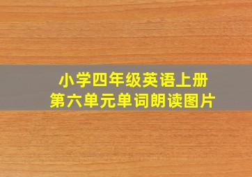 小学四年级英语上册第六单元单词朗读图片