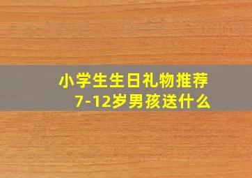 小学生生日礼物推荐7-12岁男孩送什么