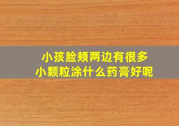 小孩脸颊两边有很多小颗粒涂什么药膏好呢