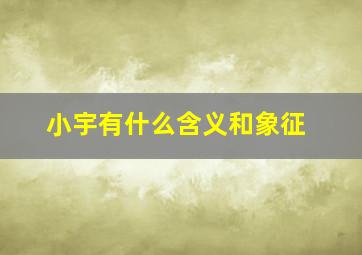 小宇有什么含义和象征