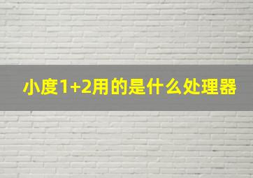 小度1+2用的是什么处理器