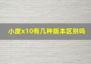 小度x10有几种版本区别吗