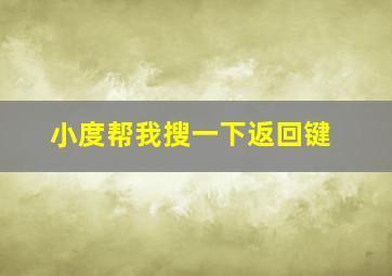 小度帮我搜一下返回键