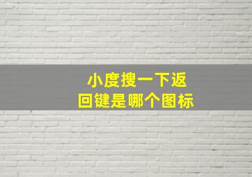 小度搜一下返回键是哪个图标