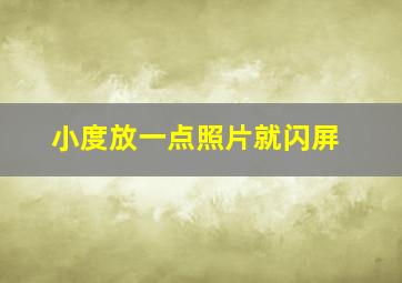 小度放一点照片就闪屏