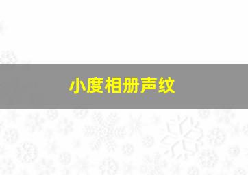 小度相册声纹