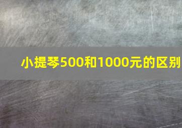 小提琴500和1000元的区别