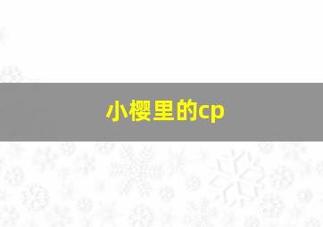 小樱里的cp