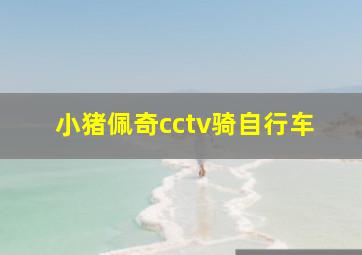 小猪佩奇cctv骑自行车