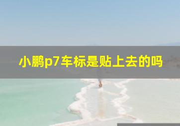 小鹏p7车标是贴上去的吗