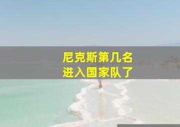 尼克斯第几名进入国家队了