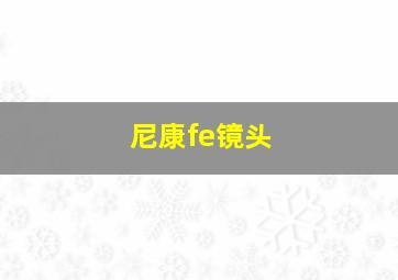 尼康fe镜头