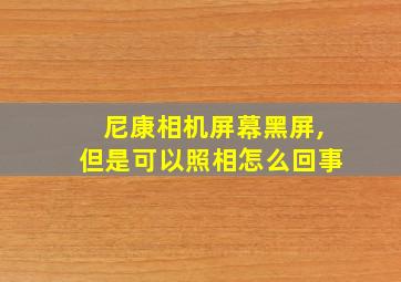 尼康相机屏幕黑屏,但是可以照相怎么回事