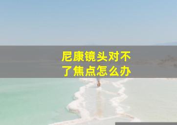 尼康镜头对不了焦点怎么办