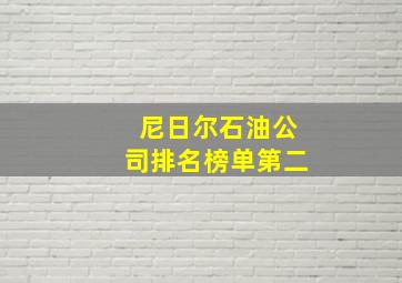 尼日尔石油公司排名榜单第二