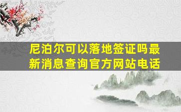 尼泊尔可以落地签证吗最新消息查询官方网站电话