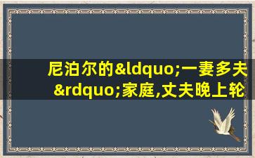 尼泊尔的“一妻多夫”家庭,丈夫晚上轮流换班