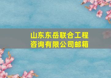 山东东岳联合工程咨询有限公司邮箱