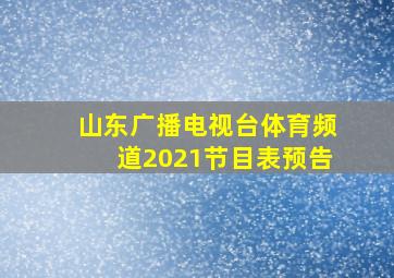 山东广播电视台体育频道2021节目表预告