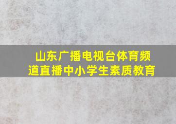 山东广播电视台体育频道直播中小学生素质教育