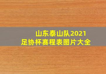 山东泰山队2021足协杯赛程表图片大全