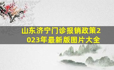 山东济宁门诊报销政策2023年最新版图片大全