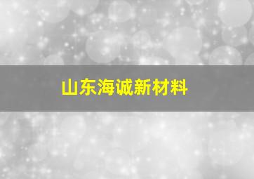 山东海诚新材料