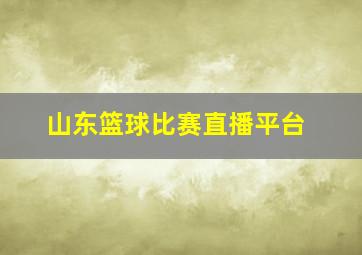 山东篮球比赛直播平台