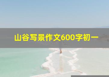 山谷写景作文600字初一