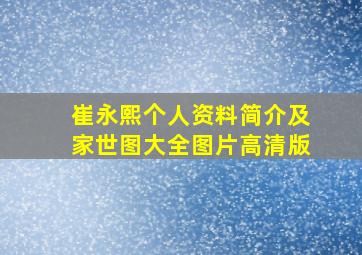 崔永熙个人资料简介及家世图大全图片高清版