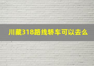 川藏318路线轿车可以去么