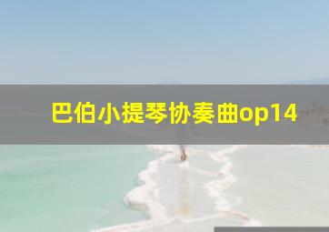 巴伯小提琴协奏曲op14