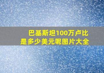 巴基斯坦100万卢比是多少美元呢图片大全