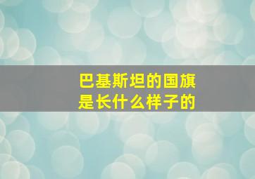 巴基斯坦的国旗是长什么样子的