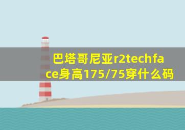 巴塔哥尼亚r2techface身高175/75穿什么码