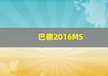 巴德2016MS