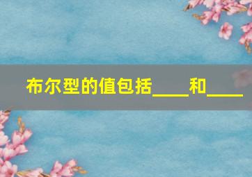 布尔型的值包括____和____