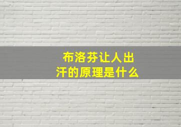 布洛芬让人出汗的原理是什么