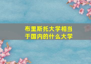 布里斯托大学相当于国内的什么大学