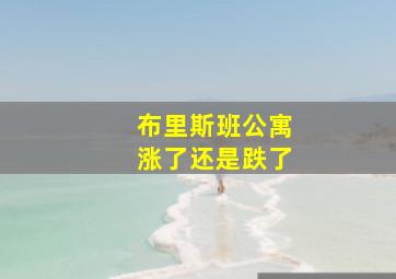 布里斯班公寓涨了还是跌了