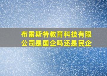 布雷斯特教育科技有限公司是国企吗还是民企