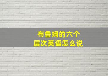 布鲁姆的六个层次英语怎么说