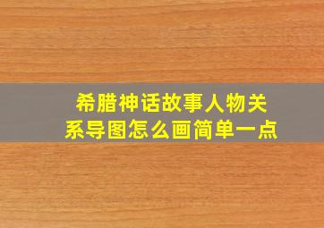 希腊神话故事人物关系导图怎么画简单一点