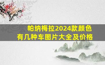 帕纳梅拉2024款颜色有几种车图片大全及价格