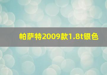 帕萨特2009款1.8t银色