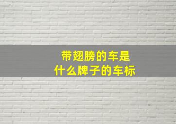 带翅膀的车是什么牌子的车标