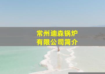 常州迪森锅炉有限公司简介