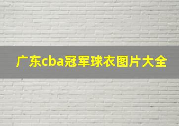 广东cba冠军球衣图片大全